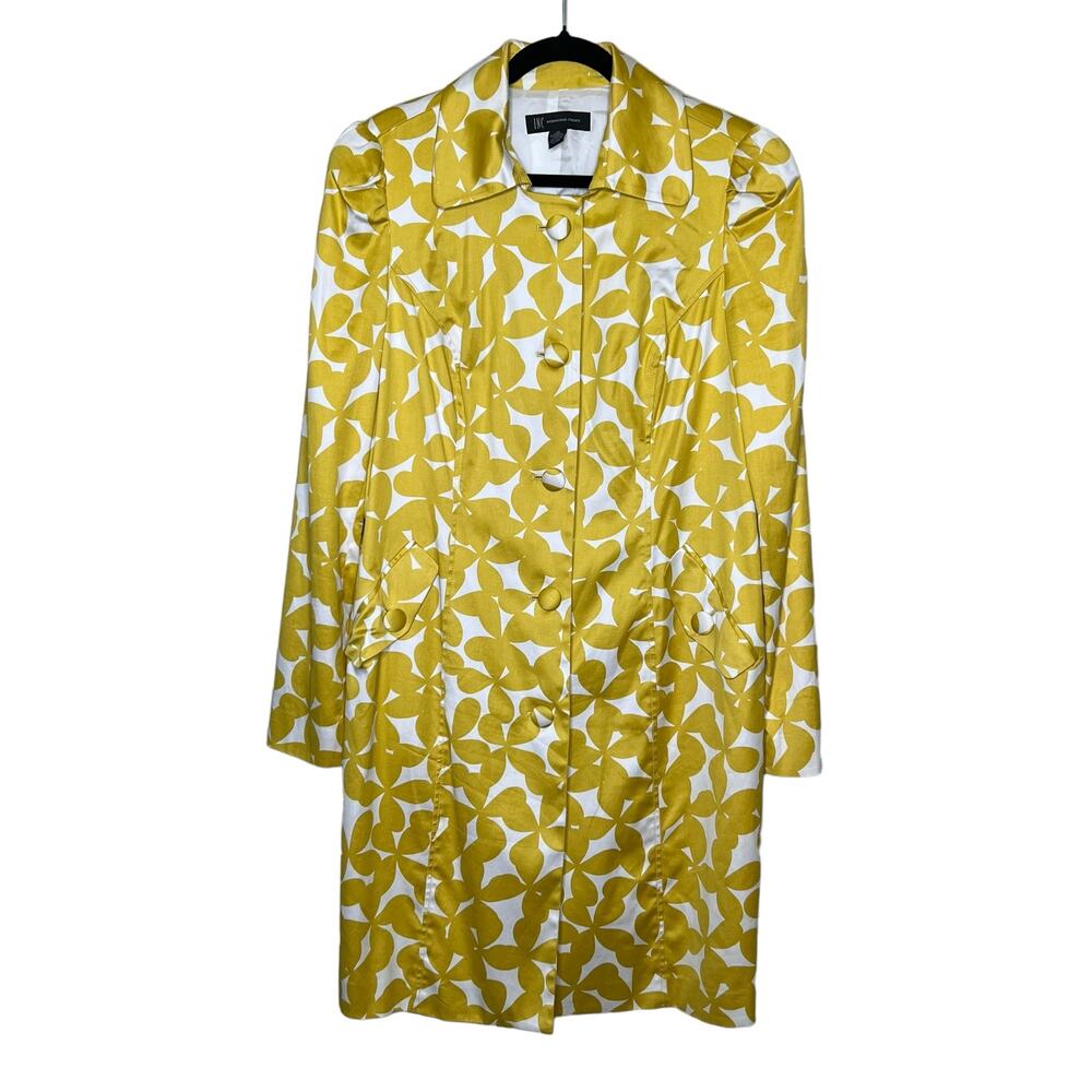 Inc International Concepts Yellow and White Dress Jacket - size 16